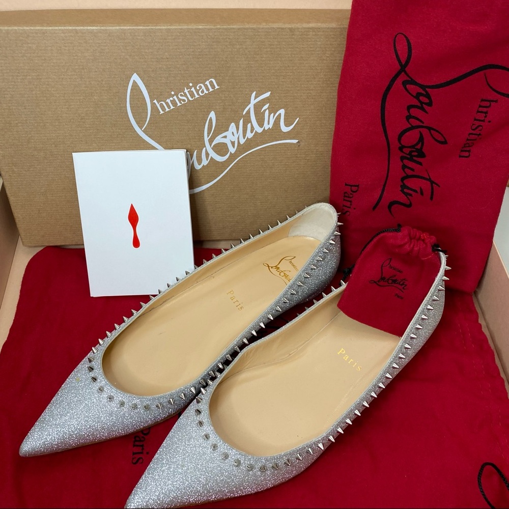 Christian Louboutin Anjalina Flat Glitter Mini